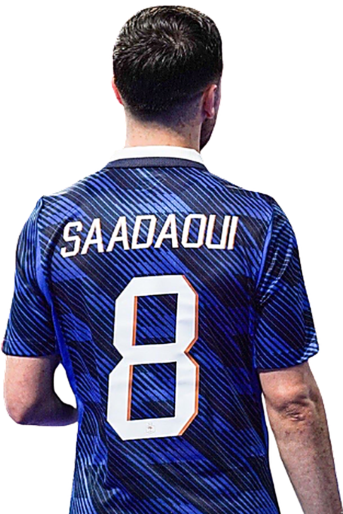 Ayoub Saadaoui, maillot Futsal Team Charleroi flocage Saadaoui numéro 8